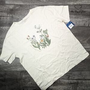 Arizona Jean Co. Juniors Floral Short Sleeve Tee Size S